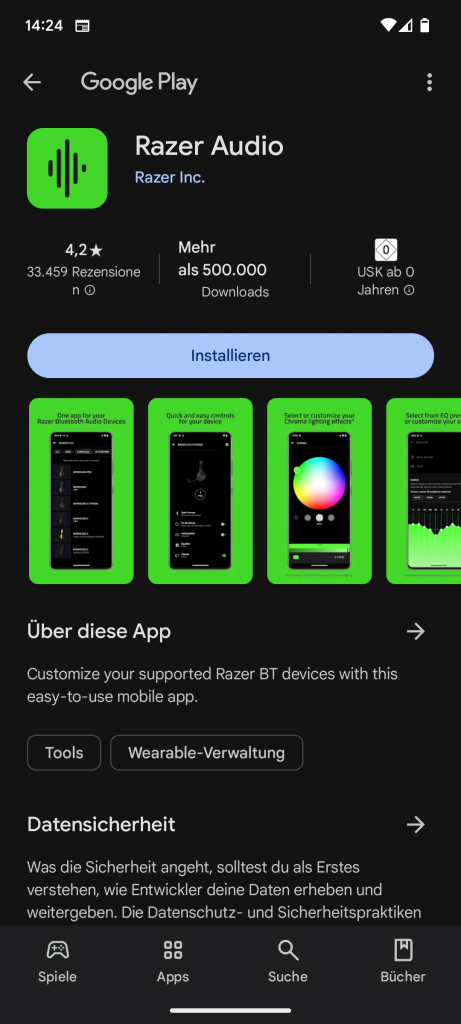 App der Razer Leviathan V2 X PC-Lautsprecher