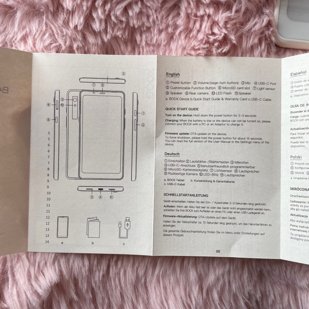 BOOX Palma 2 eBook-Reader Anleitung
