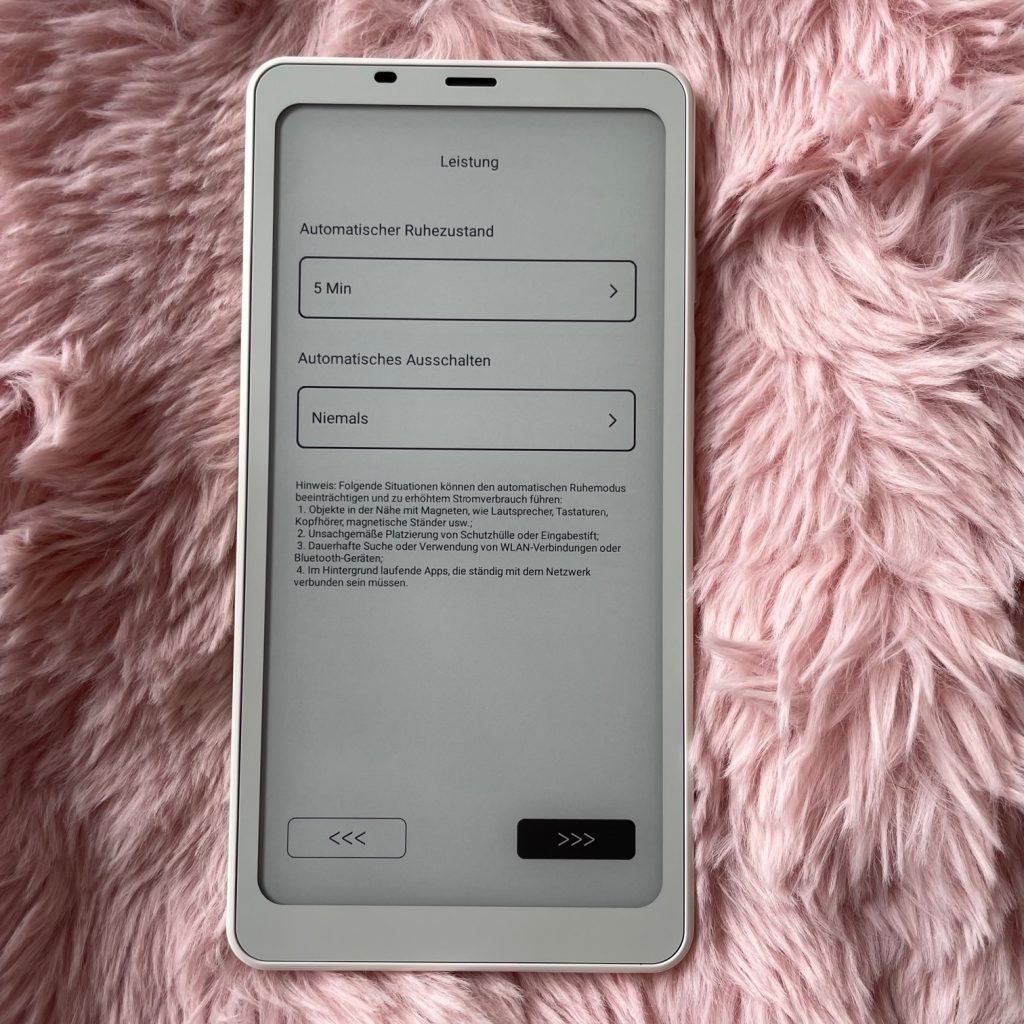 BOOX Palma 2 eBook-Reader Automatik-Abschaltung