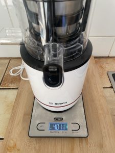 Bosch VitaExtract MESM500W Slow-Juicer Gewicht im zusammengebauten Zustand
