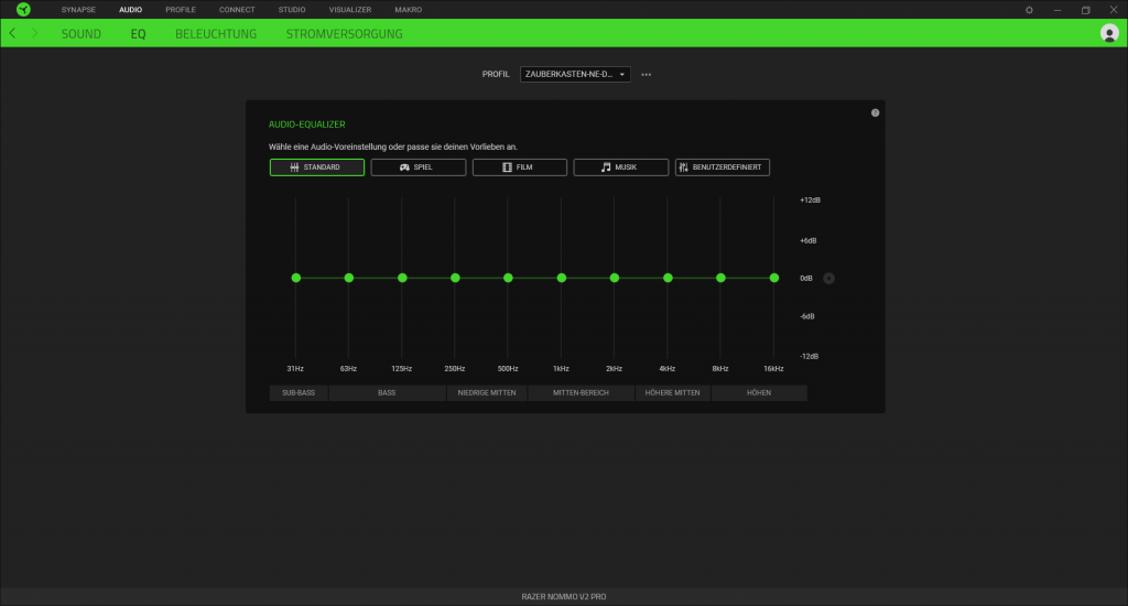 Einstellungen der Razer NOMMO V2 Pro PC-Lautsprecher (3)