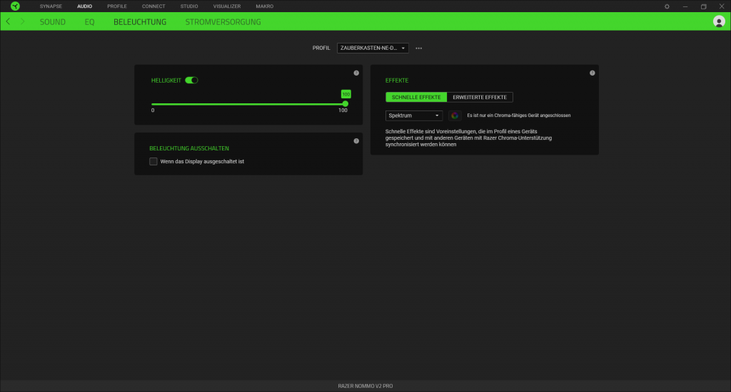 Einstellungen der Razer NOMMO V2 Pro PC-Lautsprecher (4)