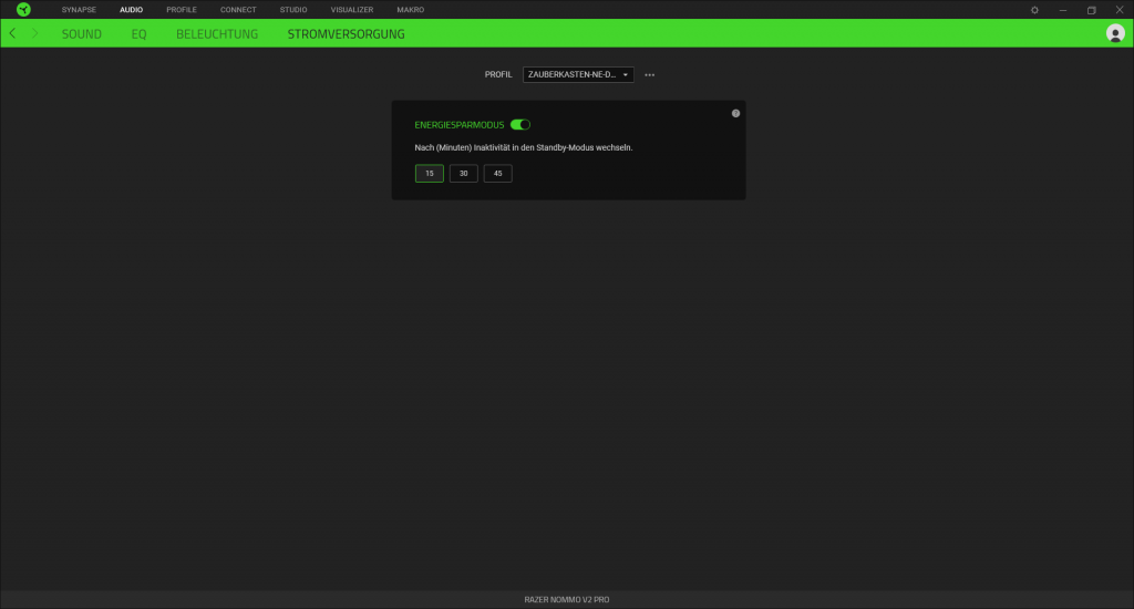 Einstellungen der Razer NOMMO V2 Pro PC-Lautsprecher (5)