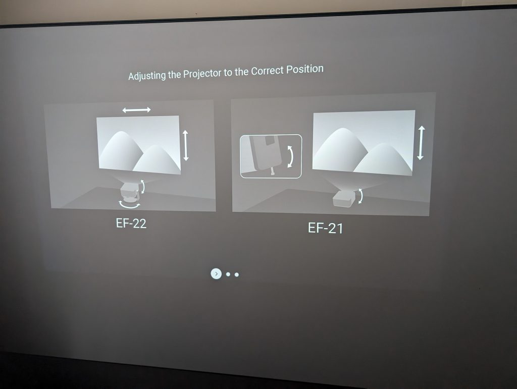 Epson EpicVision EF-22N Beamer Einrichtung