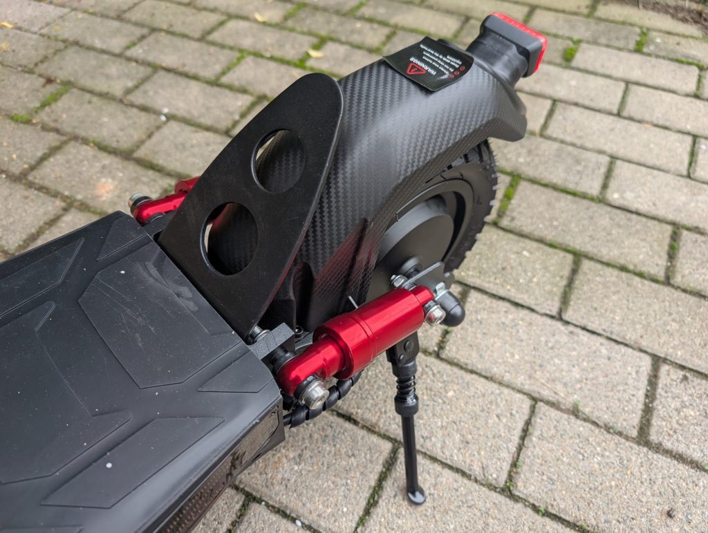 Hinterrad des Isinwheel T4 Elektro-Scooters von oben