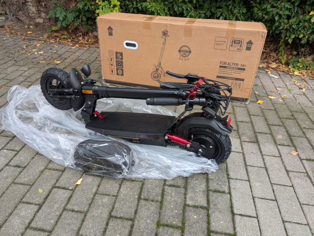 Isinwheel T4 Elektro-Scooter ausgepackt