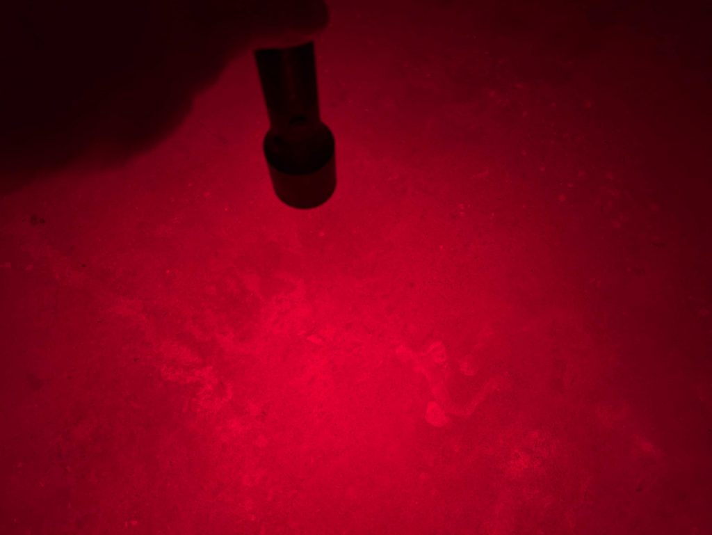 Kegel der Ledlenser P9R Core LEP Taschenlampe, rot