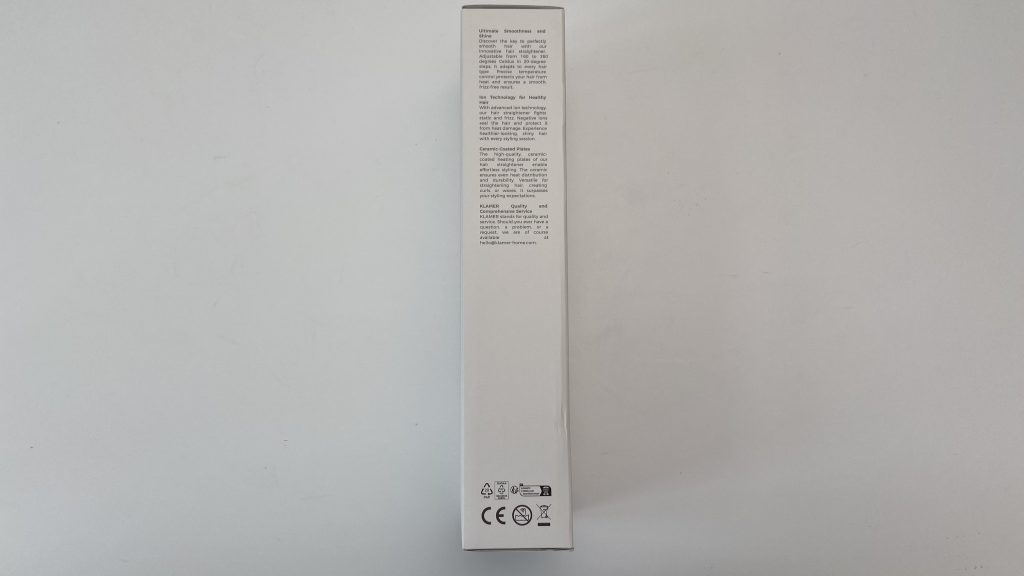 Klamer 92268 Glätteisen Verpackung Seite