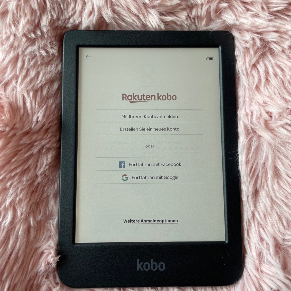 Kobo Clara Colour eBook-Reader Anmeldung