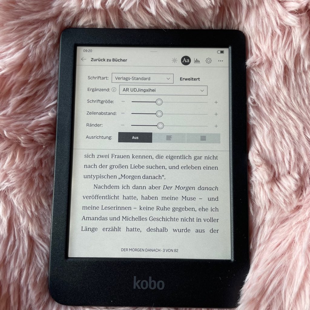 Kobo Clara Colour eBook-Reader Einstellungen