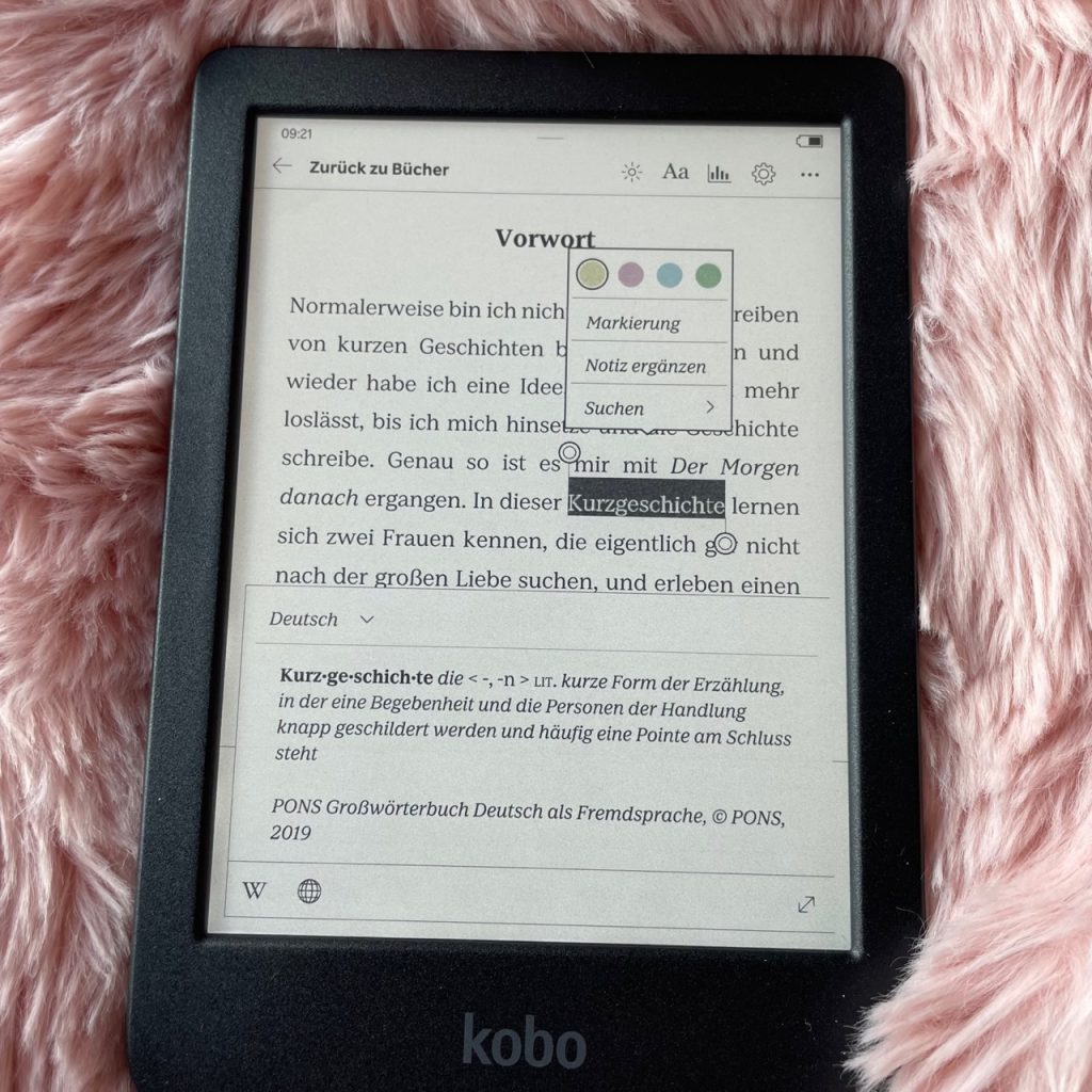 Kobo Clara Colour eBook-Reader Markierung