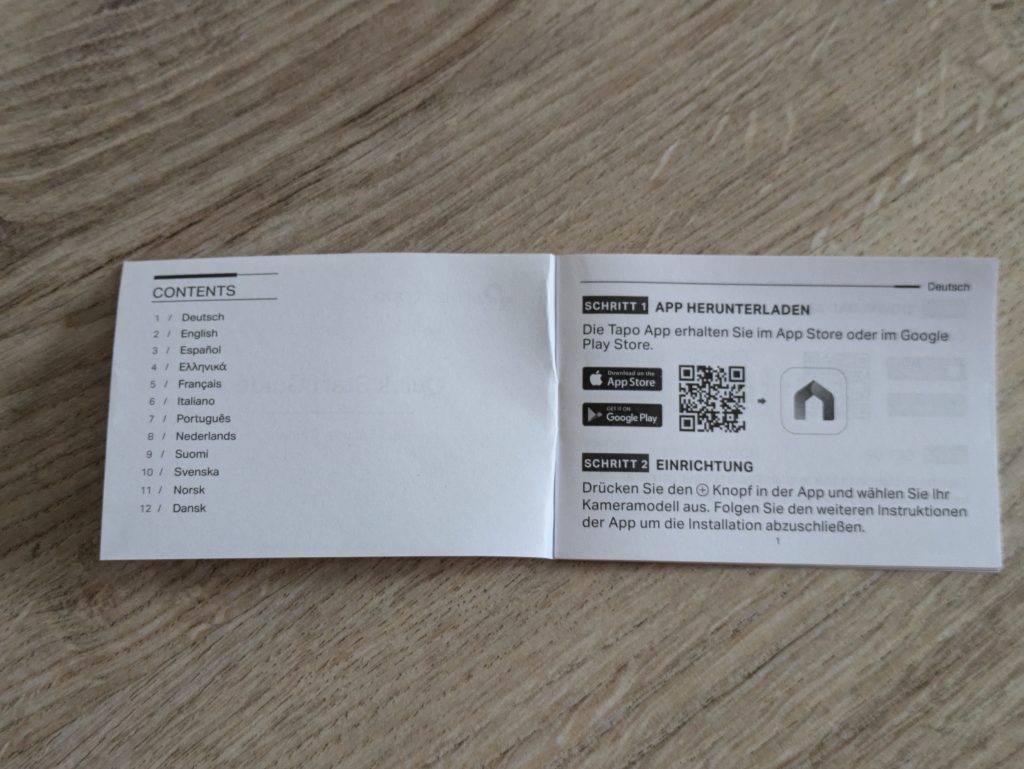 Kurzanleitung der Tapo C200 Überwachungskamera (2)