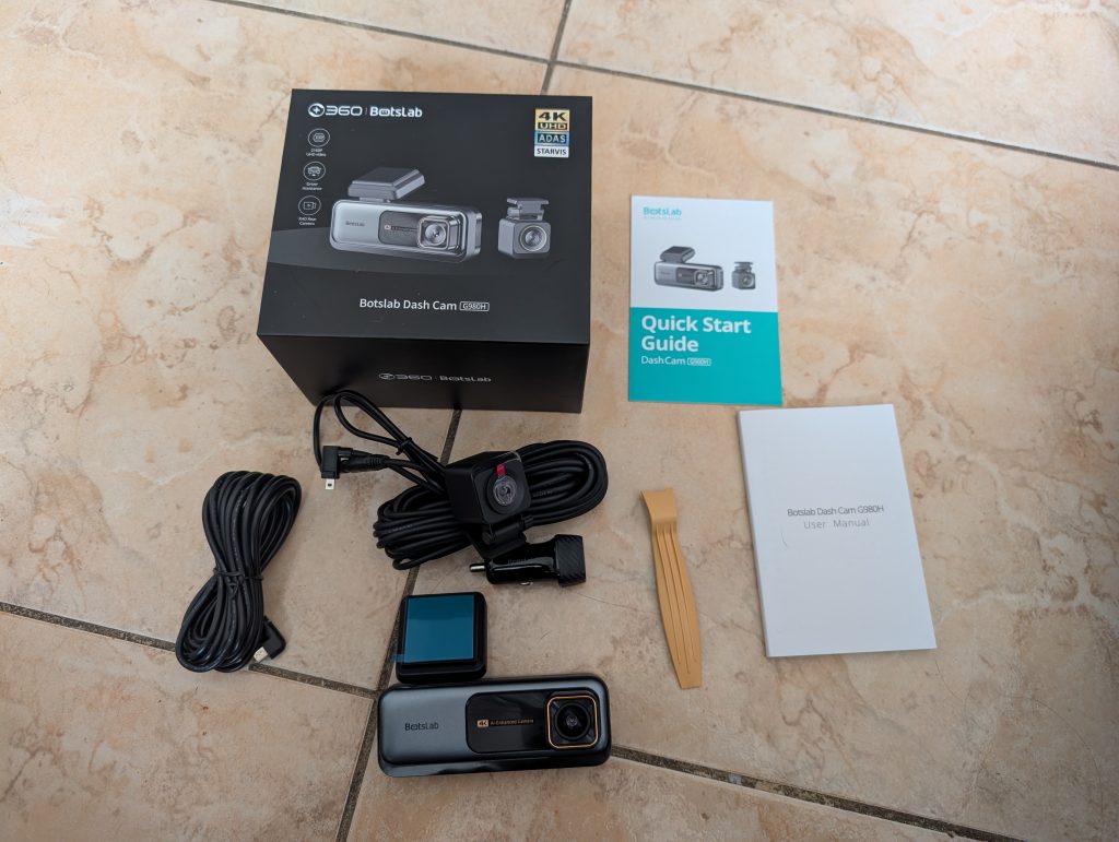 Lieferumfang der BOTSLAB G980H Dashcam