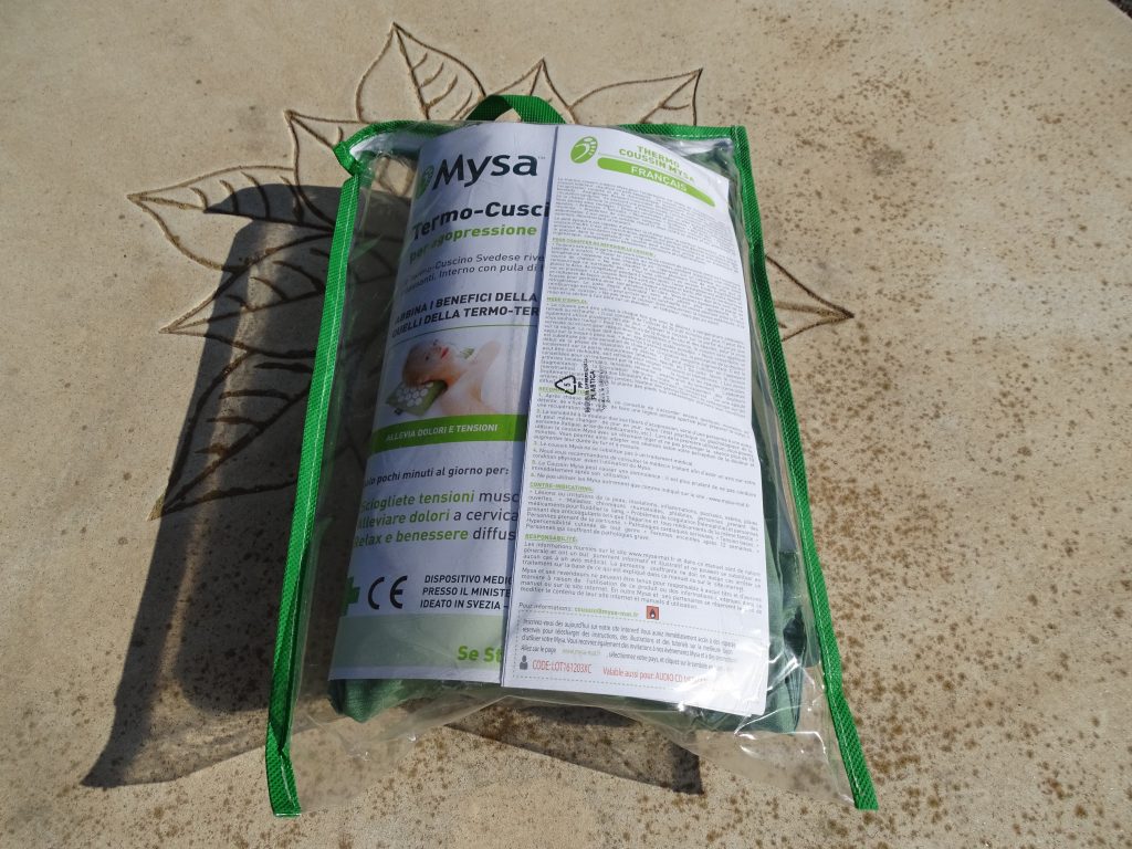 Mysa Thermo Duo Kissen in Tüte Rückseite