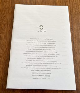 Oclean Air 2T Schallzahnbürste Bedienungsanleitung