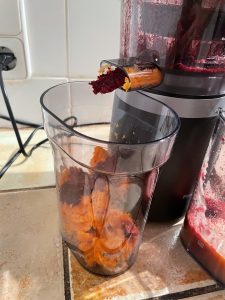 Panasonic MJ-L700KXE Slow-Juicer Auswurf von Trester