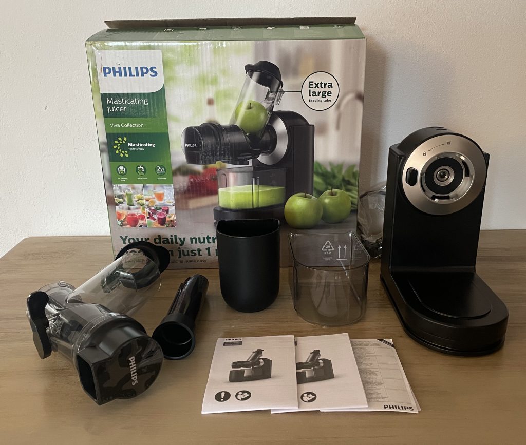 Philips Domestic Appliances HR1889:70 Slow-Juicer ausgepackt mit Zubehör