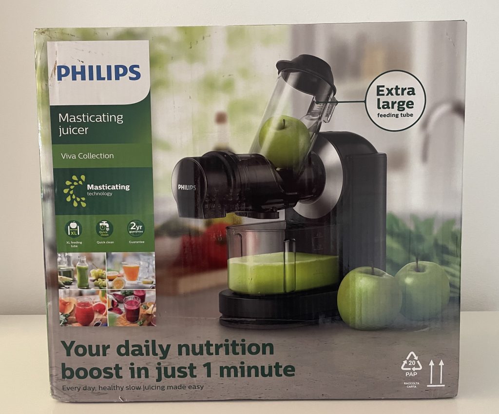 Philips Domestic Appliances HR1889:70 Slow-Juicer im Karton von vorn