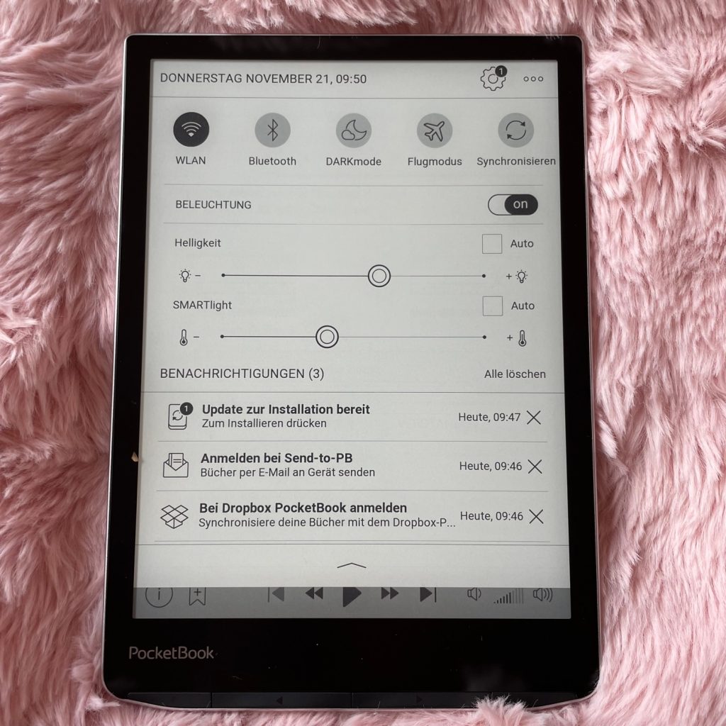 PocketBook InkPad 4 Helligkeit