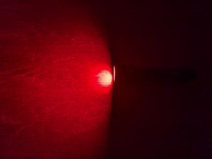 Strahl der Ledlenser P9R Core LEP Taschenlampe, rot