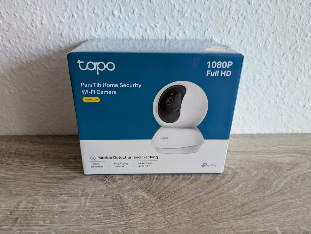 Verpackung der Tapo C200 Überwachungskamera von vorne
