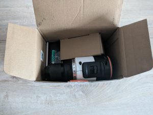 Verpackung des LiTHELi U20DD00-0U120 Akku-Bohrschraubers geöffnet
