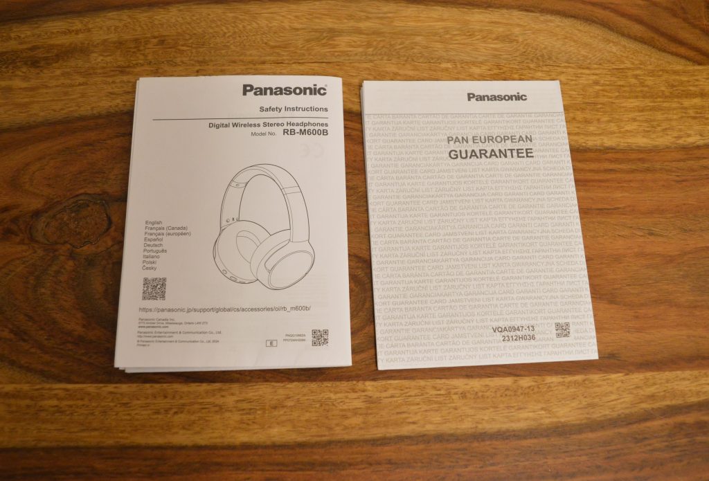 Panasonic RB-M600BE-K Over-Ear-Kopfhörer Sicherheitshinweise und Garantiebedingungen