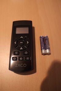 Zaco V5x Staubsauger-Roboter Fernbedienung und Batterien