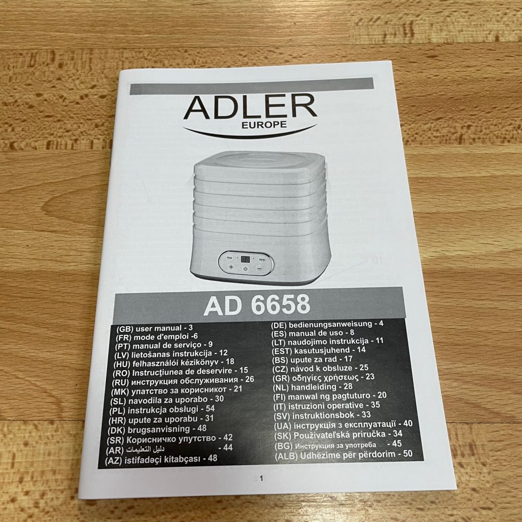 ADLER AD 6658 Dörrautomat Anleitung