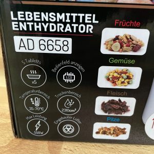ADLER AD 6658 Dörrautomat Infos