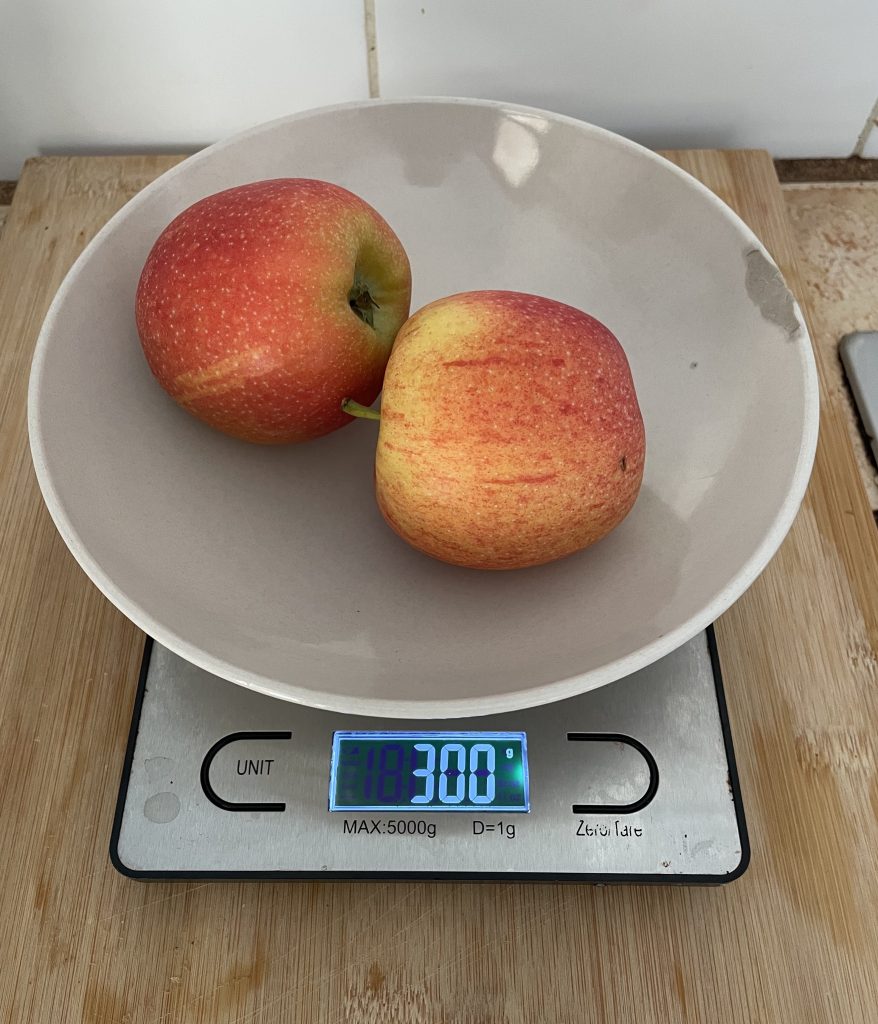 AOBOSI SJ-022 Slow-Juicer 300 Gramm Äpfel für Apfeltest