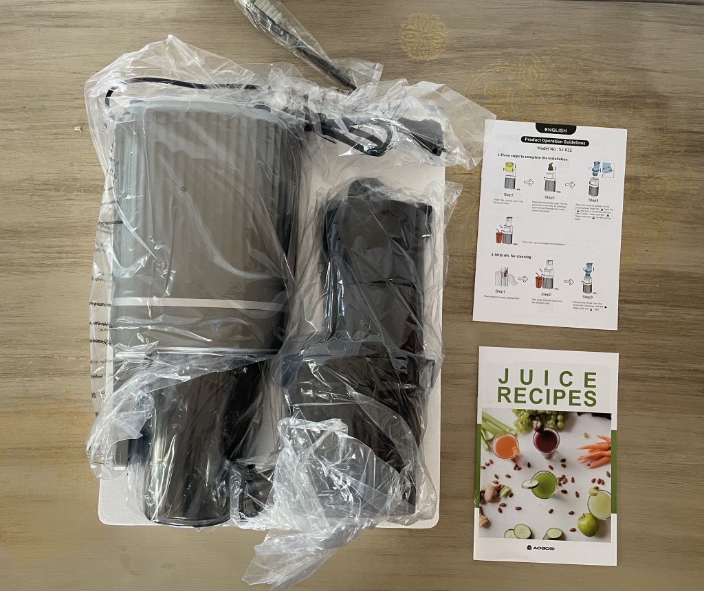 AOBOSI ‎SJ-022 Slow-Juicer verpackte Einzelteile