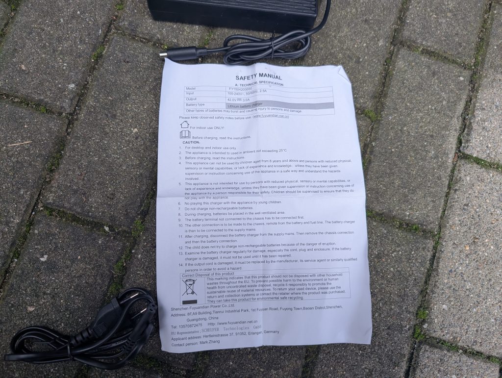 Anleitung des Acer AES023 E-Scooters