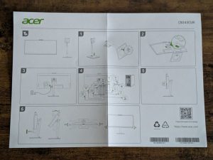 Anleitung des Acer VERO CB343CURD Monitors geöffnet