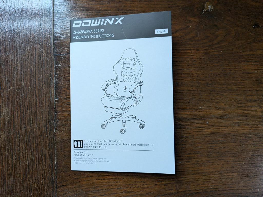 Anleitung des Dowinx LS 6689 Gaming-Stuhls