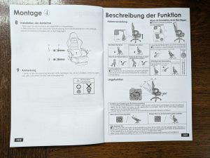 Anleitung des Dowinx LS 6689 Gaming-Stuhls (5)