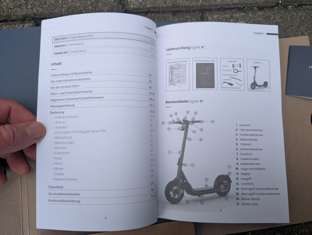 Anleitung des Egret X+ E-Scooters (3)