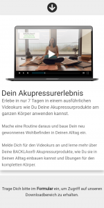 BACKLAxx-Akupressurmatte Anmeldung für Downloads