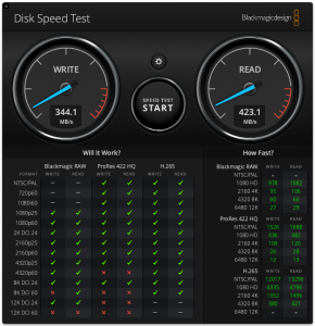 Netac ZSlim externe Festplatte SSD DiskSpeedTest