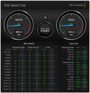SanDisk Extreme PRO Portable SSD 1 TB externe Festplatte DiskSpeedTest