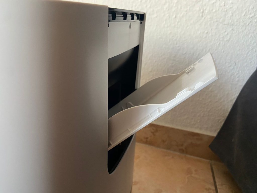 Einschubfach des Meaco Armin 680 Luftbefeuchters