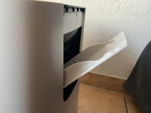 Einschubfach des Meaco Armin 680 Luftbefeuchters