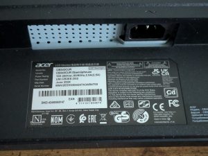 Etikett des Acer VERO CB343CURD Monitors
