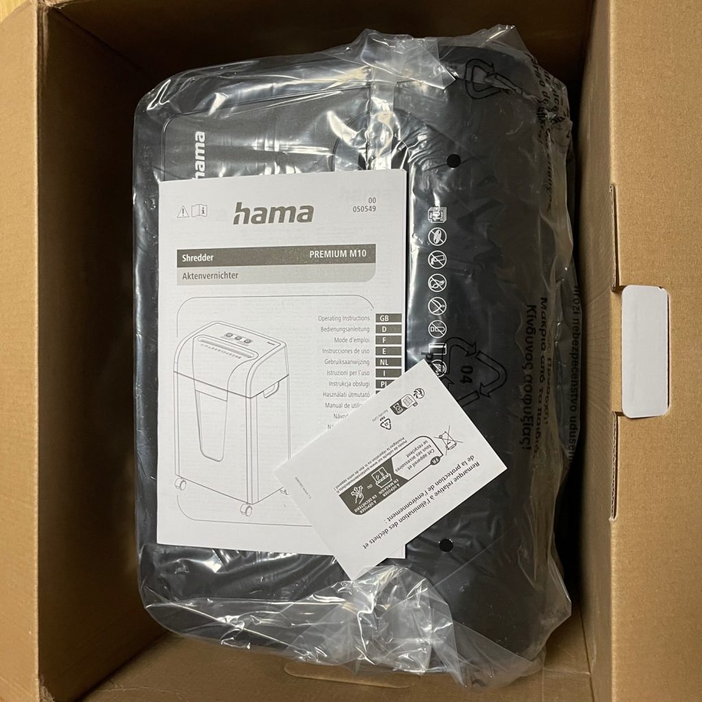 Hama M10 Aktenvernichter Inhalt