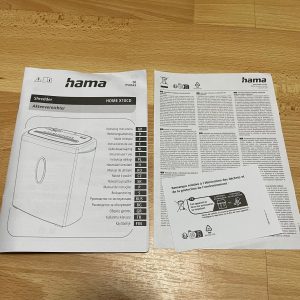 Hama X10CD Aktenvernichter Anleitung