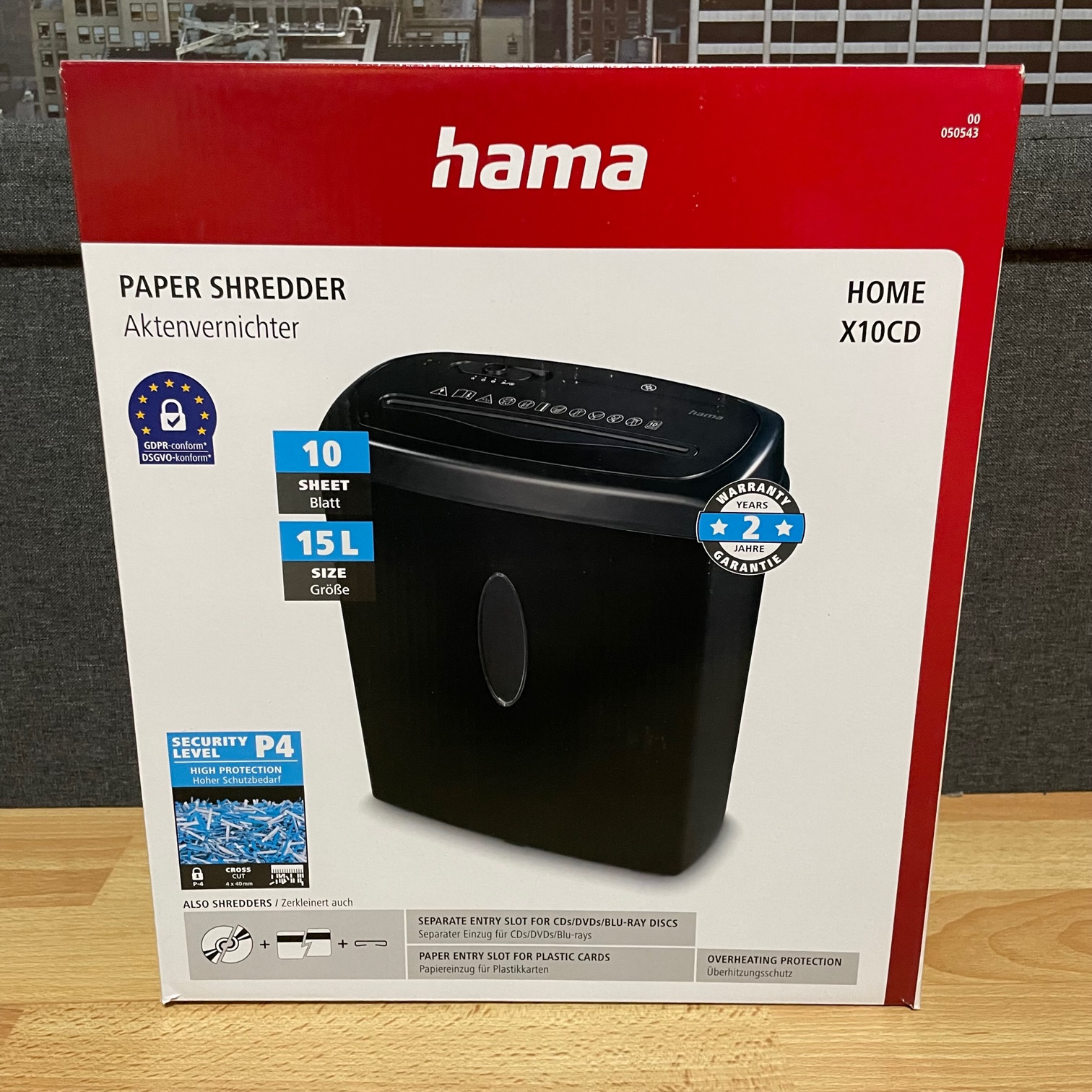 Hama X10CD Aktenvernichter Karton
