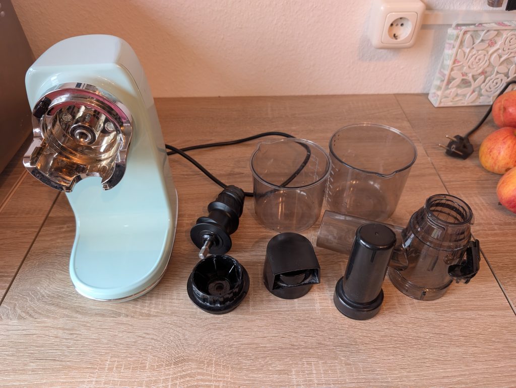 Hazel Quinn Slow Juicer Einzelteile