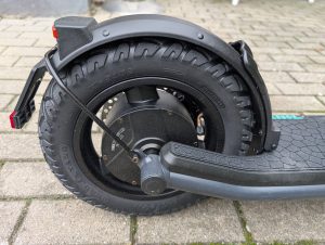 Hinterrad des Egret X+ E-Scooters