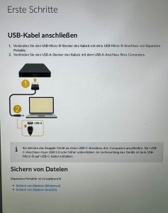 Seagate STGX2000400 externe Festplatte Installationshinweise