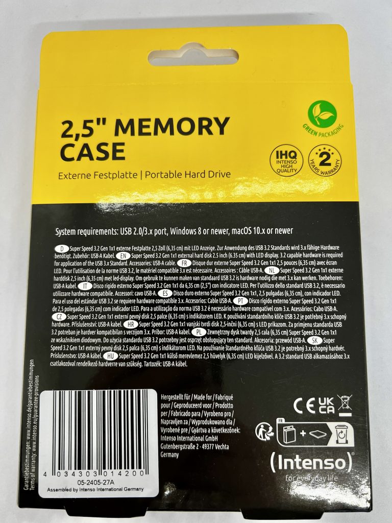 Externe Festplatte Intenso 6021560 Memory Case